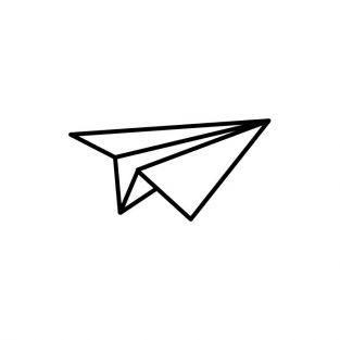 Wood stamp - origami airplane