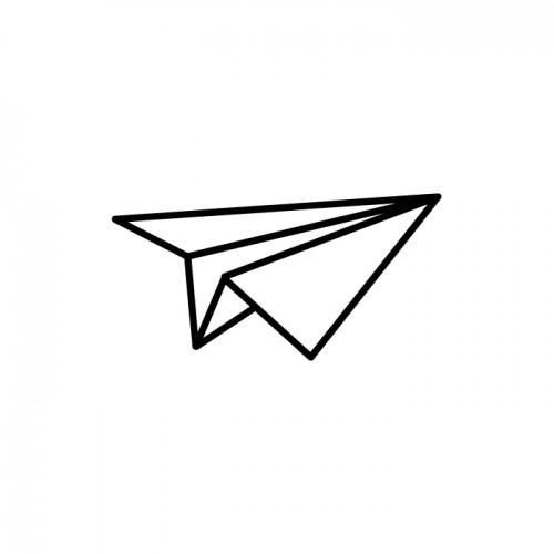 Sello de madera - Avión Origami