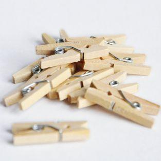 Mini pinzas de madera x 10