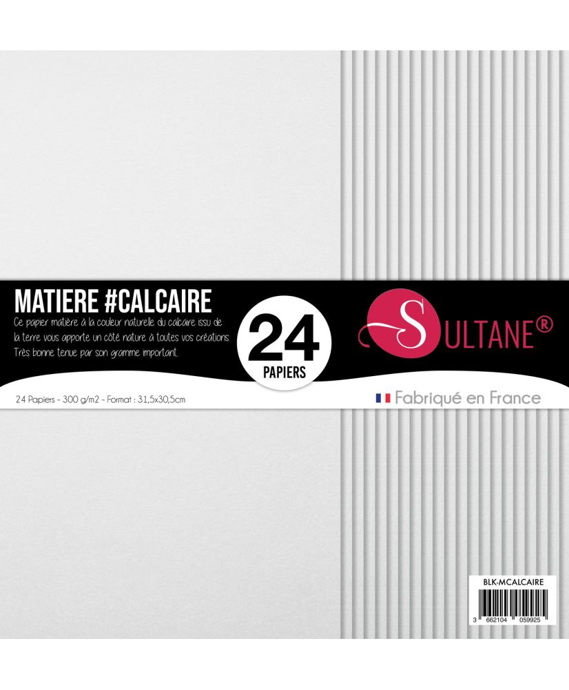 24 Kalkstein-Scrapbooking-Papiere - 300 g/m², H: 30, 5 cm