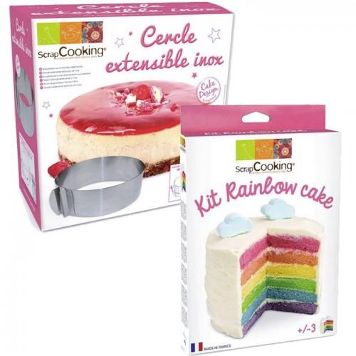 Kit Pastel Arco Iris + Círculo extensible de acero