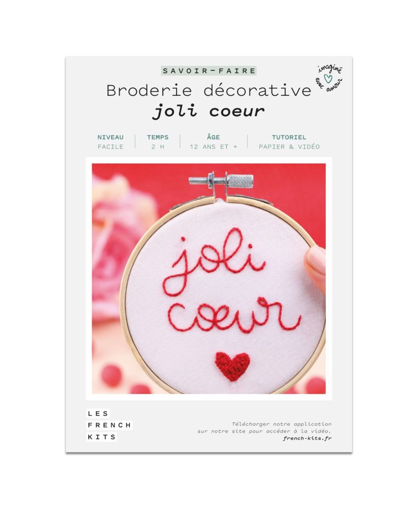 Coffret DIY - Broderie décorative - Joli Coeur