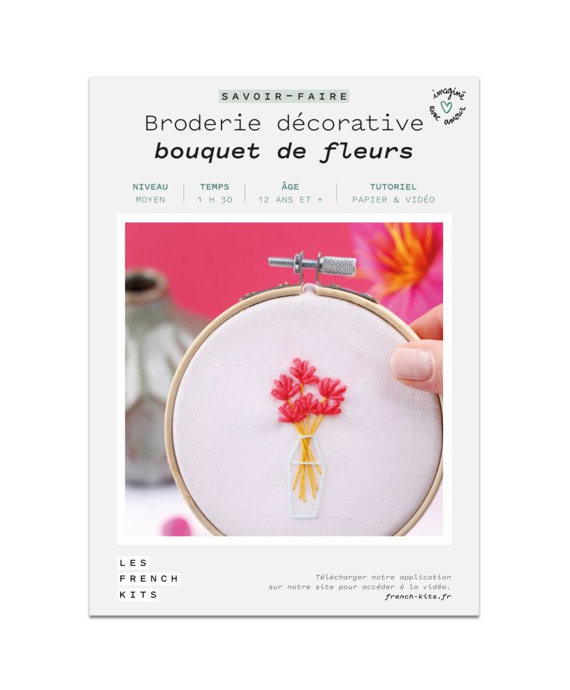 Caja de Bricolaje - Bordado decorativo - Ramo de flores