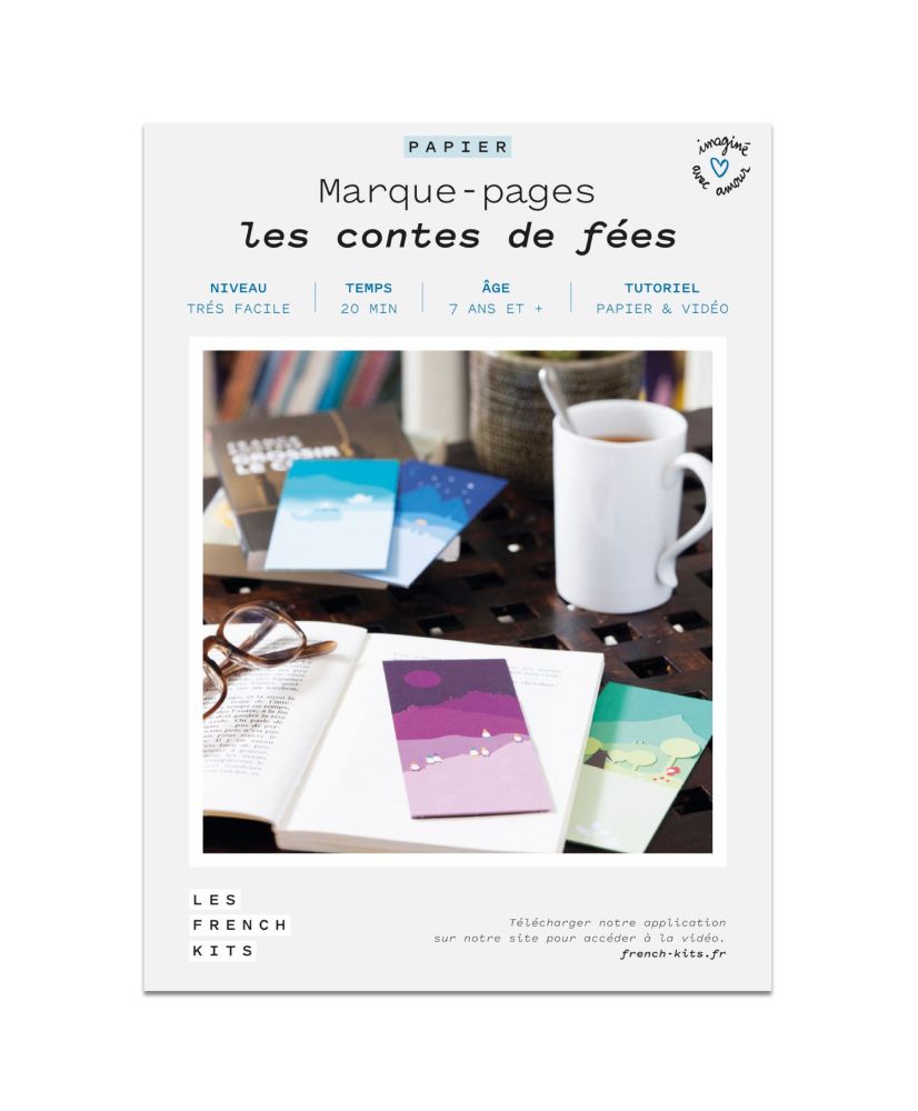 Coffret DIY papier - 4 Marque-pages - Contes de fées