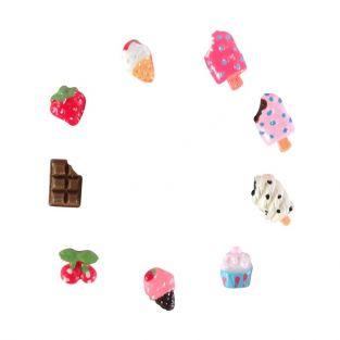 18 mini gourmet Decorations Fimo - Ice Cream