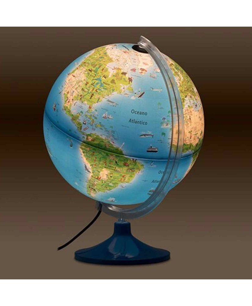 Globe terrestre Globe terrestre éclairé à LED de 8 pouces pour enfants et  adultes Lampe globe éducative lumineuse avec support en fer Décoration de