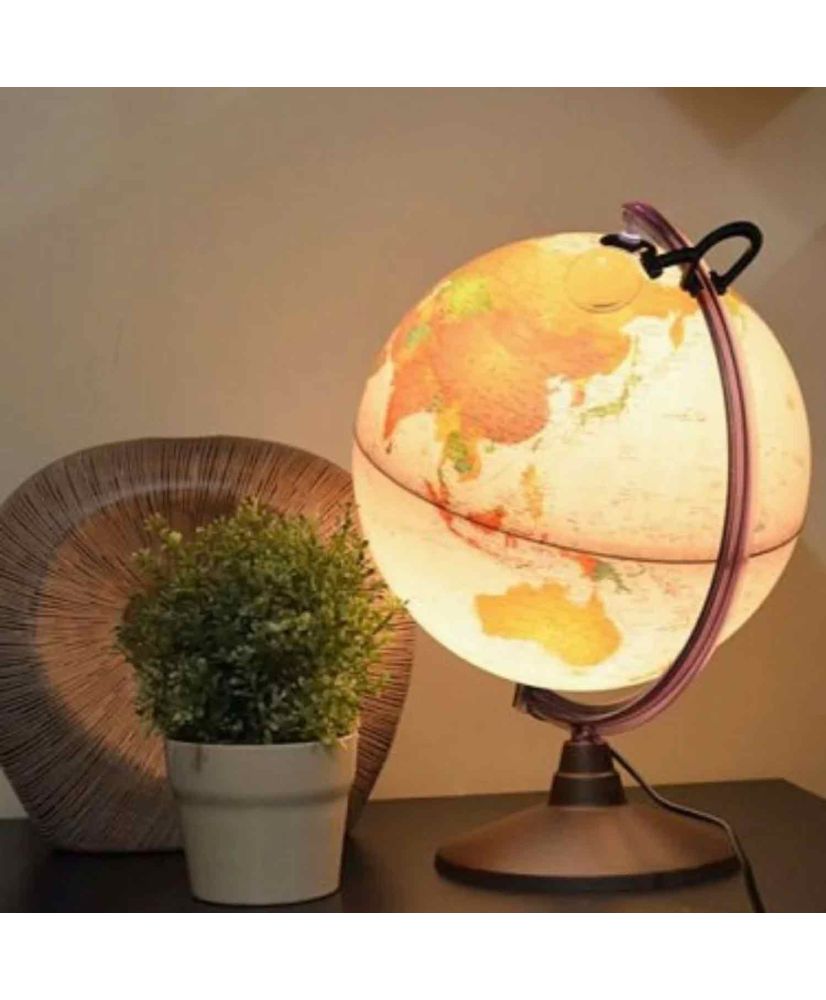 Ancien Globe Terrestre Lumineux - ITALIE LAMPE VINTAGE Luminaire