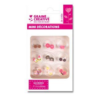 18 mini gourmet Decorations Fimo - Sweets
