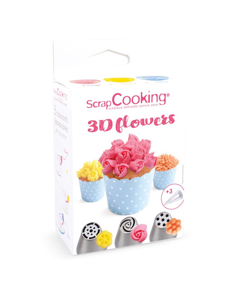 Kit boquillas de pastelería 3D Flores