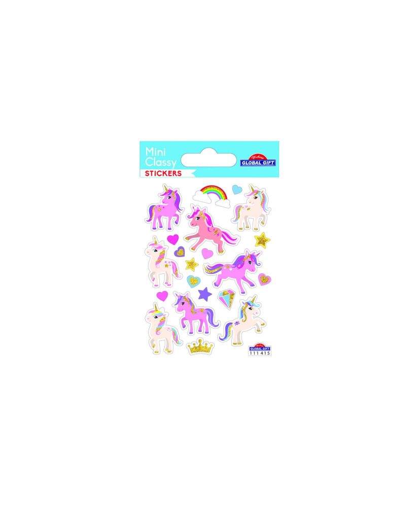 Stickers - Unicorn - Glitter - 1,8 cm