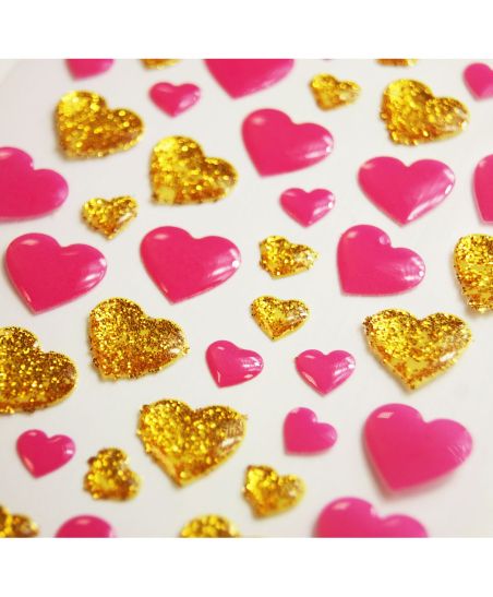 Glitter Foam Heart Stickers Valentine Scrapbooking Embellishment 