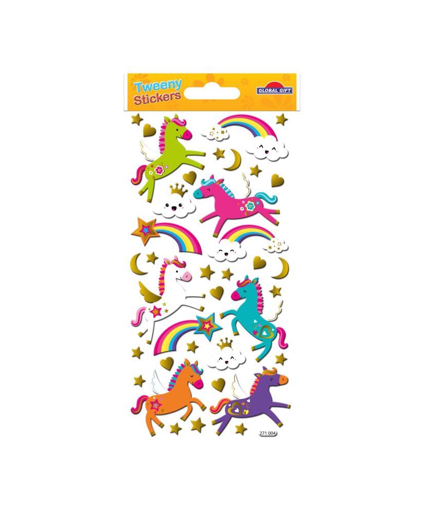 Rainbow Glitter Foam Stickers (Pack of 100) Craft Embellishments