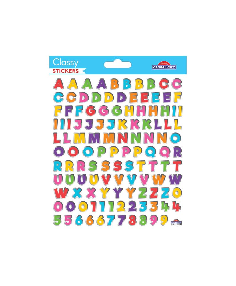 120 Stickers - Alphabet & Numbers - Holographic