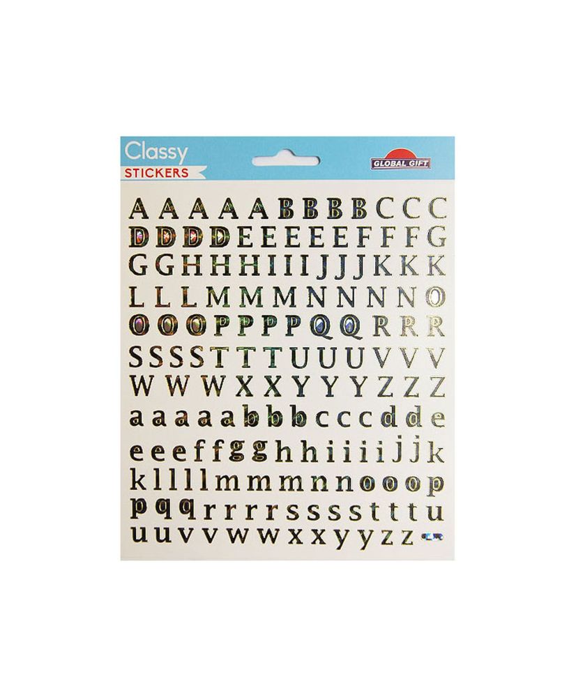 156 adesivi - Alfabeto - Maiuscole e minuscole - Lucidi