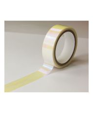 Cinta adhesiva - Rosa iridiscente transparente - Brillante - Reposicionable  - 15 mm x 10 m