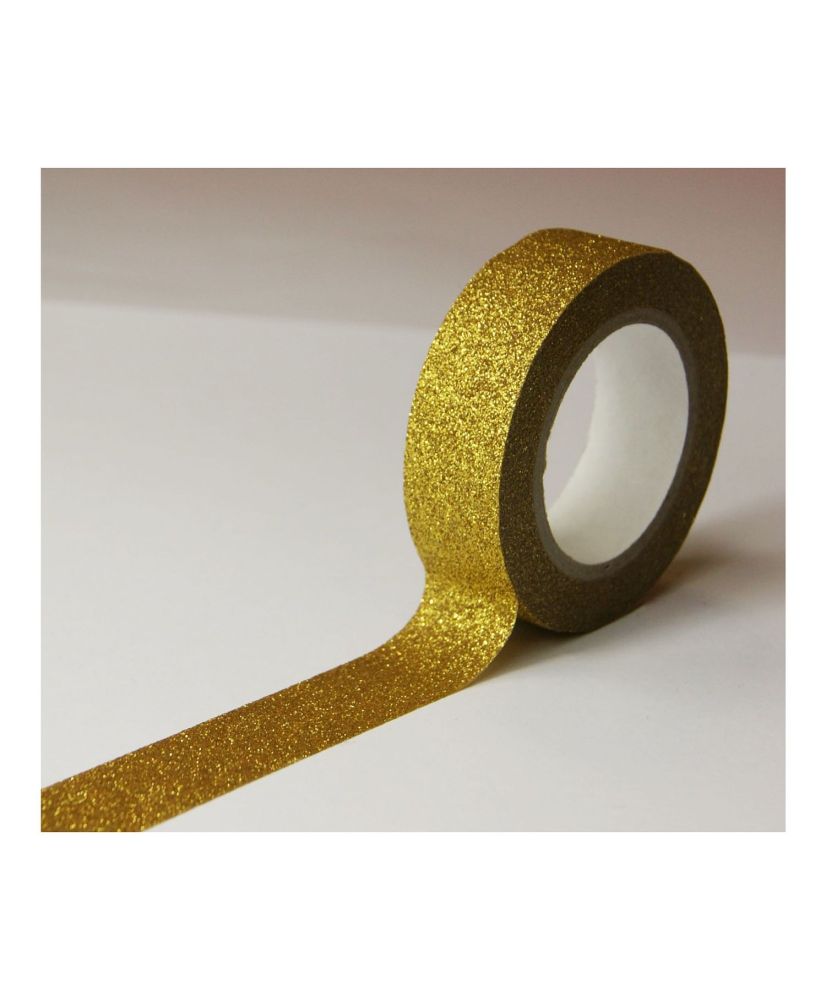 Masking tape - Jaune - Paillettes - Repositionnable - 15 mm x 10 m