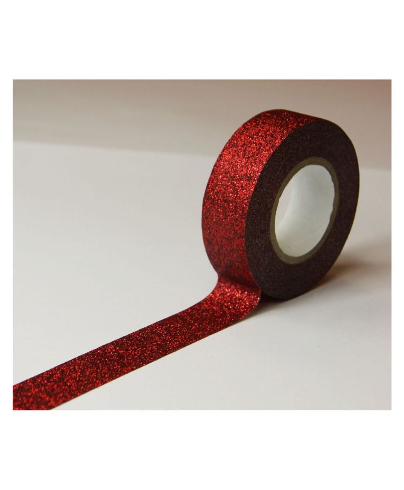 rosso per fai da te e orlare Nastro adesivo washi tape con glitter decorativo 