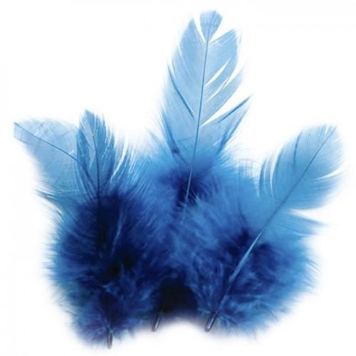 Rooster feathers 10 cm - turquoise