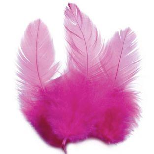 Rooster feathers 10 cm - pink