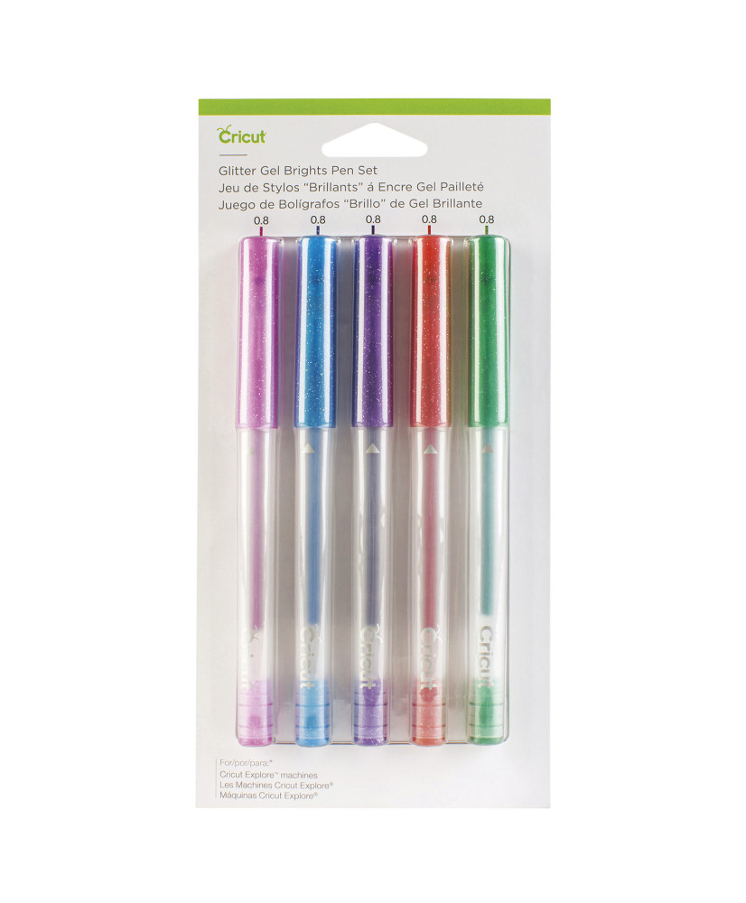 Lot de 6 stylos à encre gel blanc à pointe fine de 0,8 mm pour