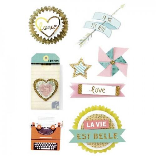 8 stickers fun effet 3D - 5 cm 8 stickers fun effet 3D - 5 cm