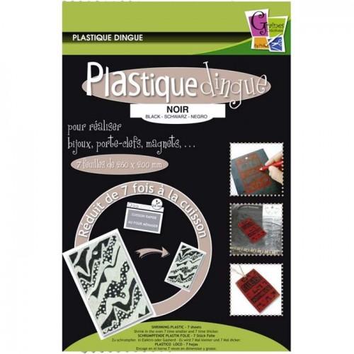 Plastique fou 7 feuilles 26,2 x 20,2 cm - Noir