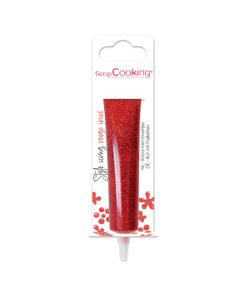 Iridescent red icing pen