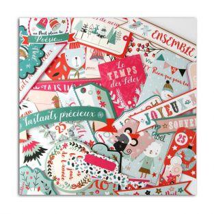 33 scrapbooking die-cuts (in French) - Christmas in forest
