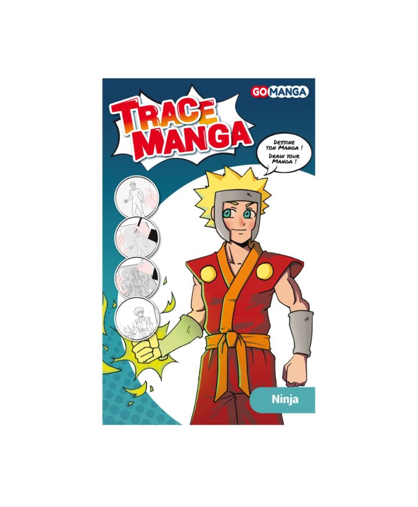 Kit per disegnare Trace Manga Go Manga - Ninja