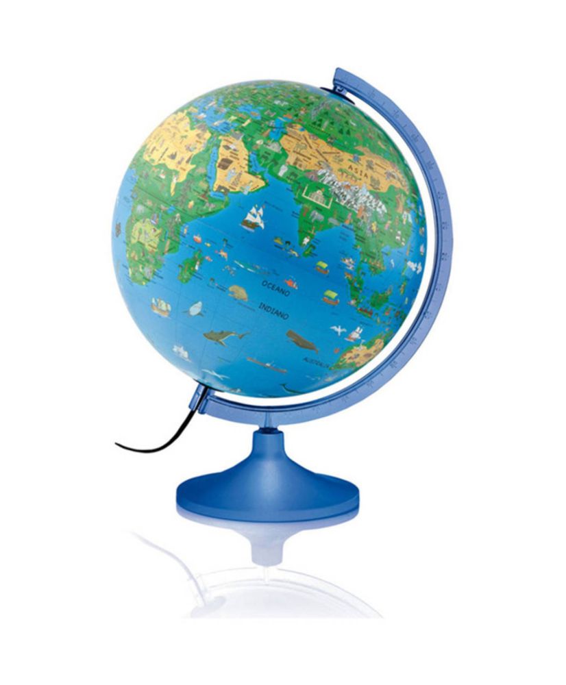 Globe lumineux du monde avec support, Globe terrestre pour enfants  apprenant avec veilleuse LED intégrée, Globe terrestre lumineux pour  enfants