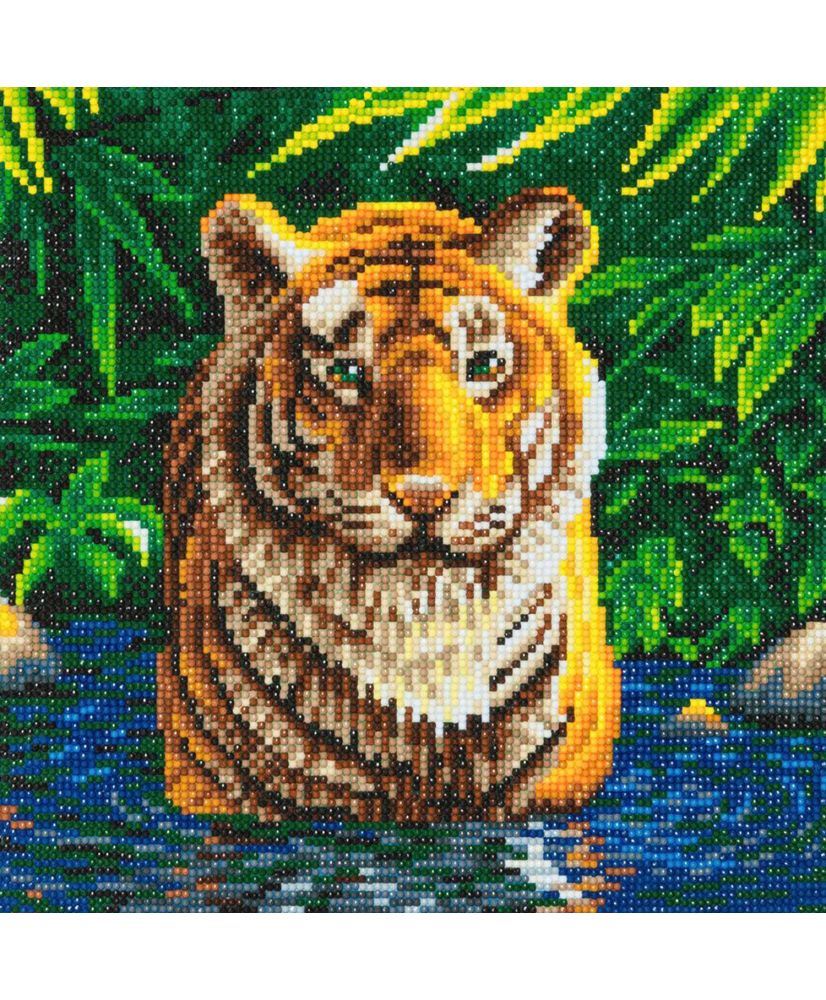 Kit Completo - Pintura em Diamantes - Tigre 3D