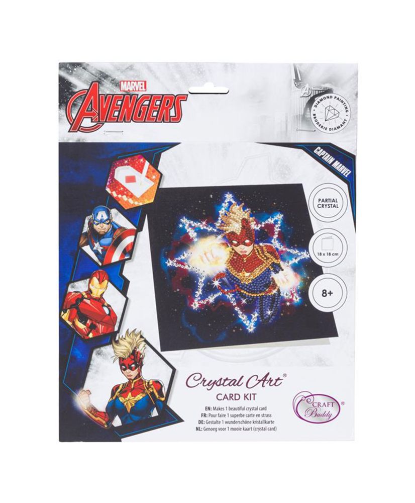Crystal Art Diamond Painting Greeting Card Kit - Captain Marvel - 5 x 7