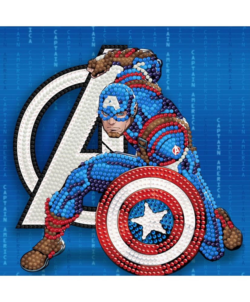 Captain America Sequin Pixel Art Craft Kit Do-it-yourself Wall Art 