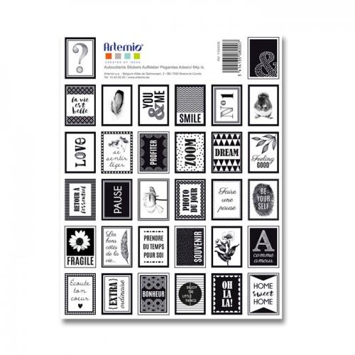 64 Stickers black & white stamps - Life is beautiful 64 Stickers black & white stamps - Life is beautiful