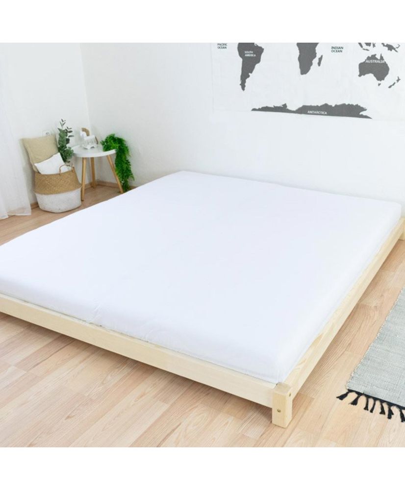 Double bed TATAMI - solid wood - white - 180 x 200 cm
