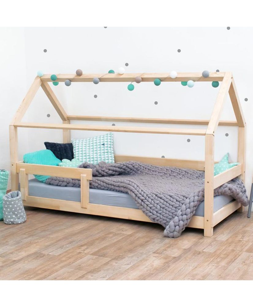 Children's cabin bed TERY - solid wood - White - 90 x 190 cm
