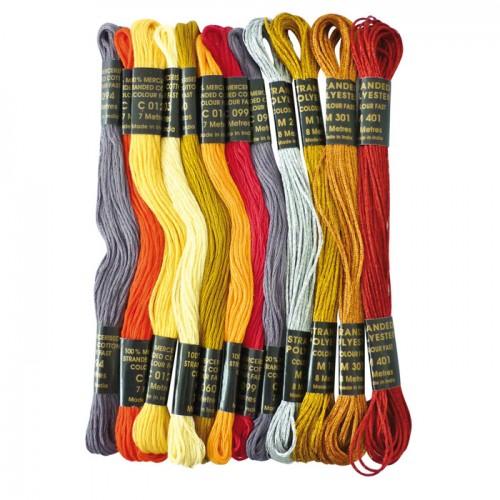 Colored yarn for Brazilian bracelet - Passion Metal