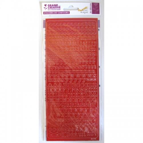 Stickers Alphabet PEEL OFF's rouge 10,5 x 23,2 cm Stickers Alphabet PEEL OFF's rouge 10,5 x 23,2 cm