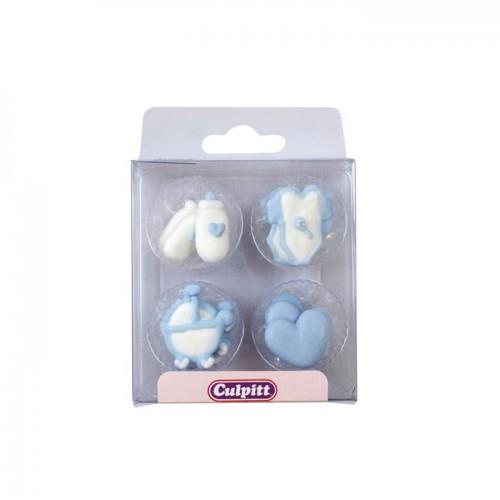 Sugar Decorations Baby Pipings Blue Sugar Decorations Baby Pipings Blue