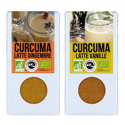 Duo de Latte - curcuma gingembre & curcuma vanille