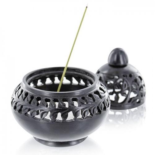 Black stone Censer - Incense holder Venice