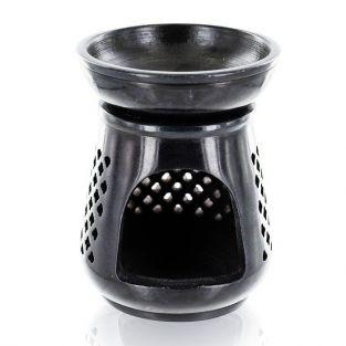 Moucharabieh incense holder - black stone