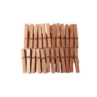 Mini wooden clothespins 3 cm - Copper
