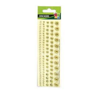 Adhesive board with 140 golden beads