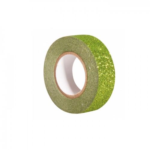 Glitter tape 5 m x 1,5 cm - green