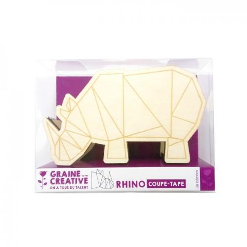 Adhesive tape dispenser Rhinoceros - wood 11 cm