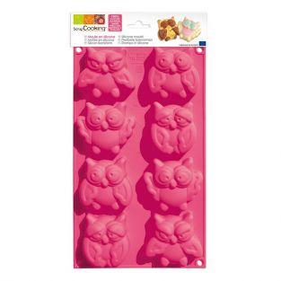 Silicone Cake mould 8 owls