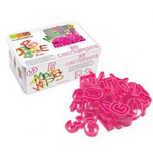 36 plastic Cookie Cutters - numbers & letters
