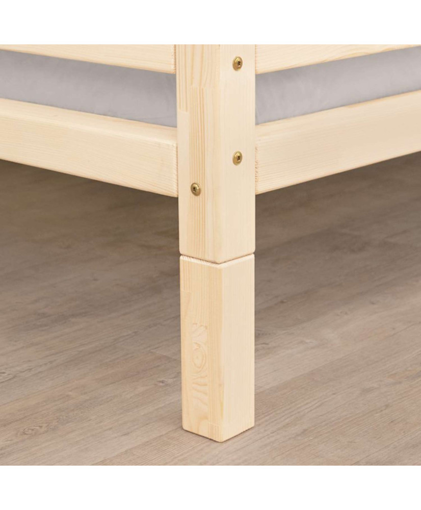 Quatro - Kit di 4 piedi letto cubici in rovere 8,5 cm Naturale - Habitat