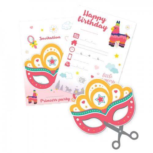 6 Invitation Cards - Princess 6 Invitation Cards - Princess